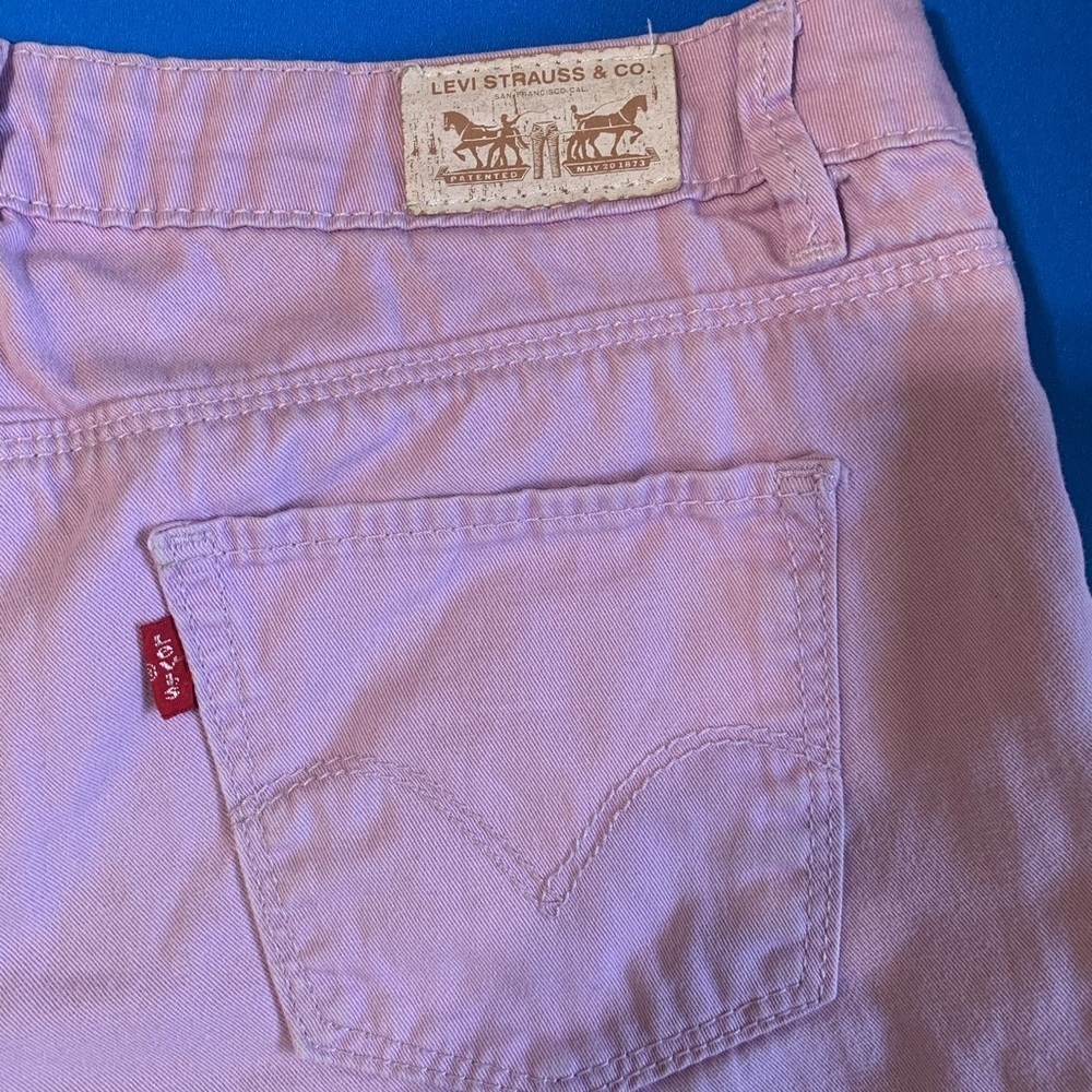 Levi’s Girl Light Purple Midi Casual School Shorts 14 REG 100% Cotton - Picture 4 of 8